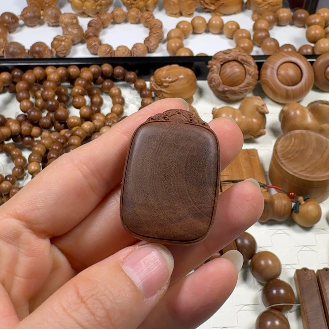 檀香木无事牌横纹黑色