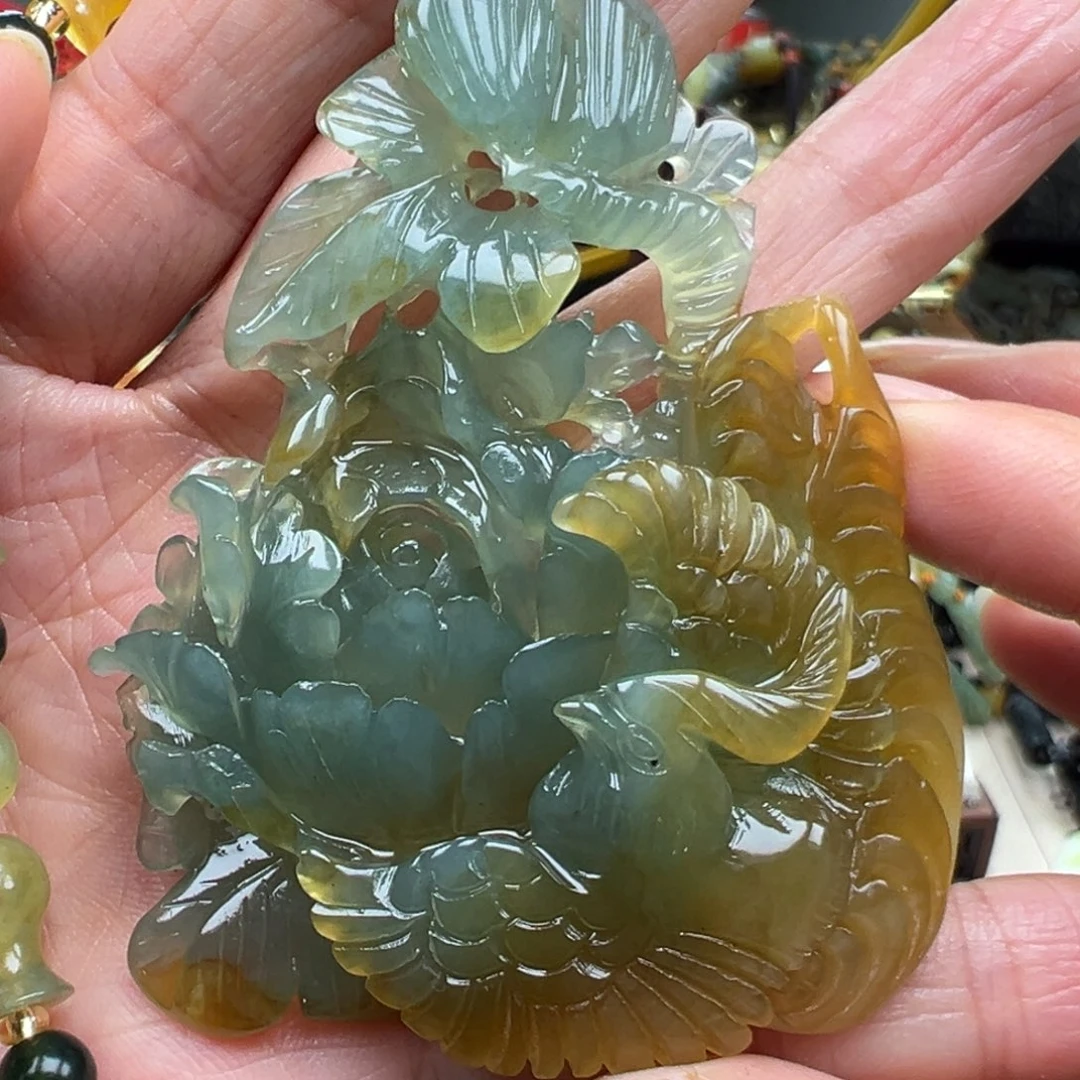 岫玉未镶嵌挂件挂件