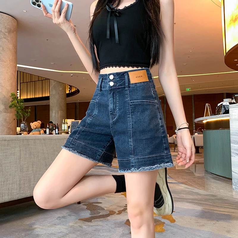 夏装显瘦2025新款百搭薄款胖mm大码女韩版小个子弹力高腰A字短裤
