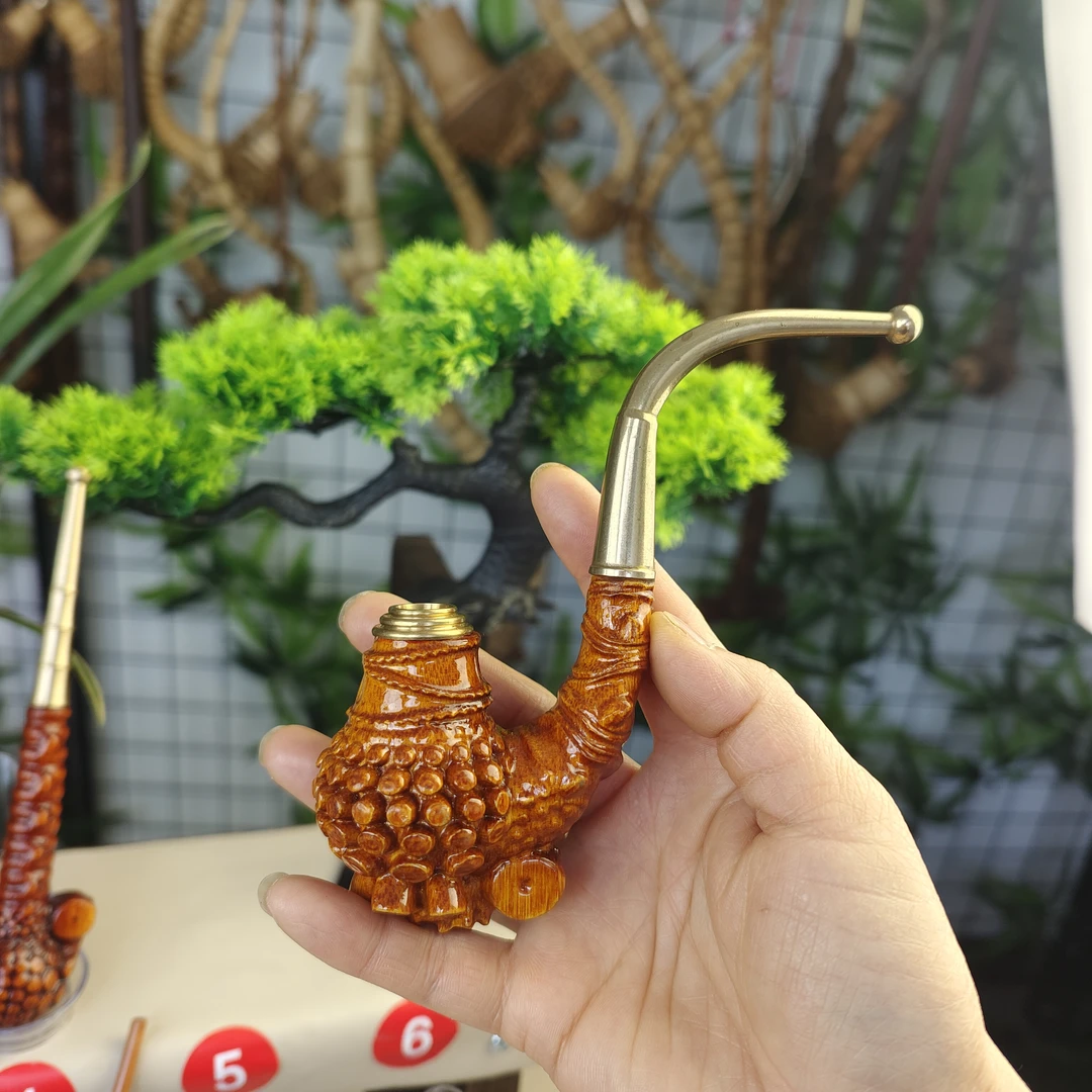 贵州实心竹雕刻梭镖大一体两用火口