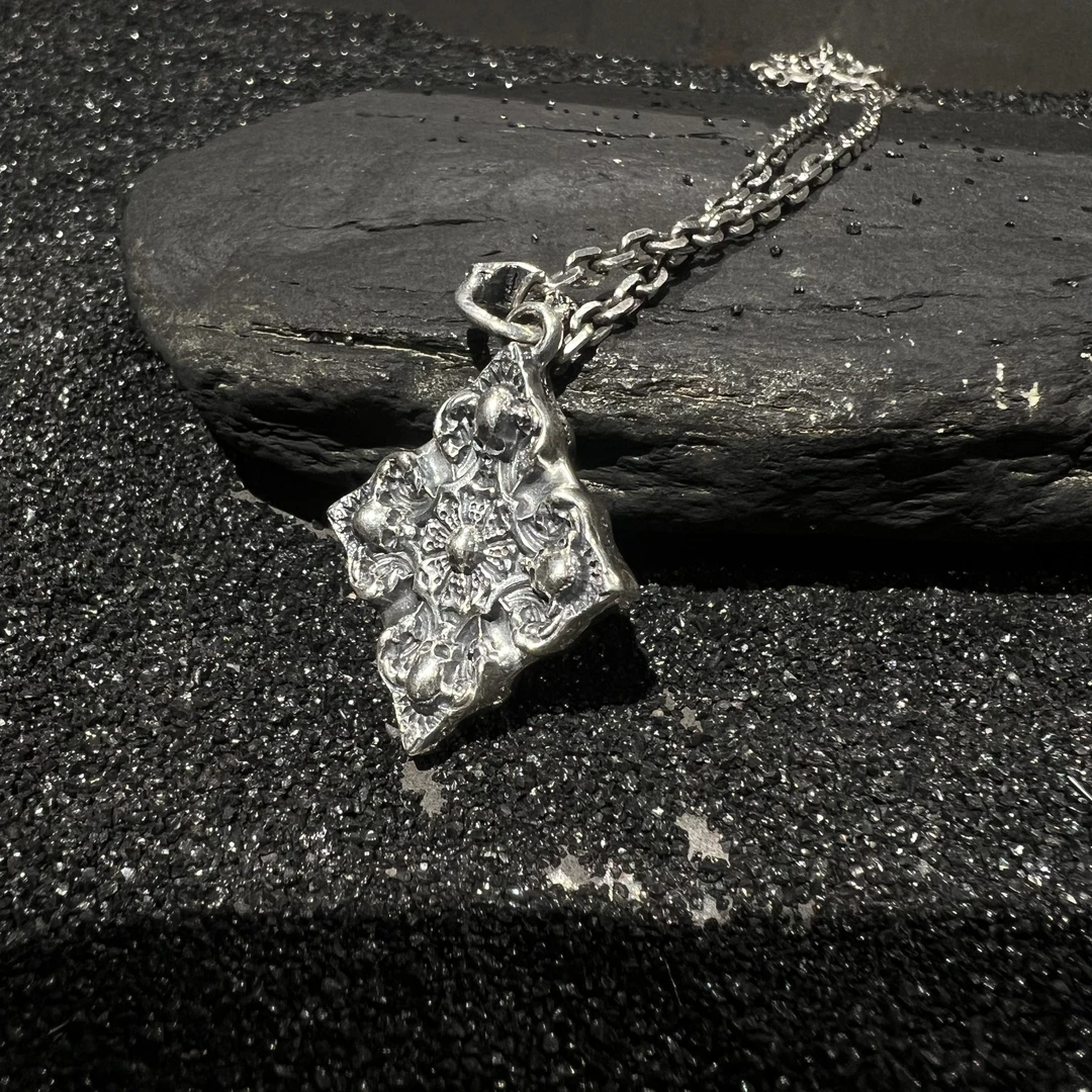 吊坠925银 灵史会馆-925银-方片项链