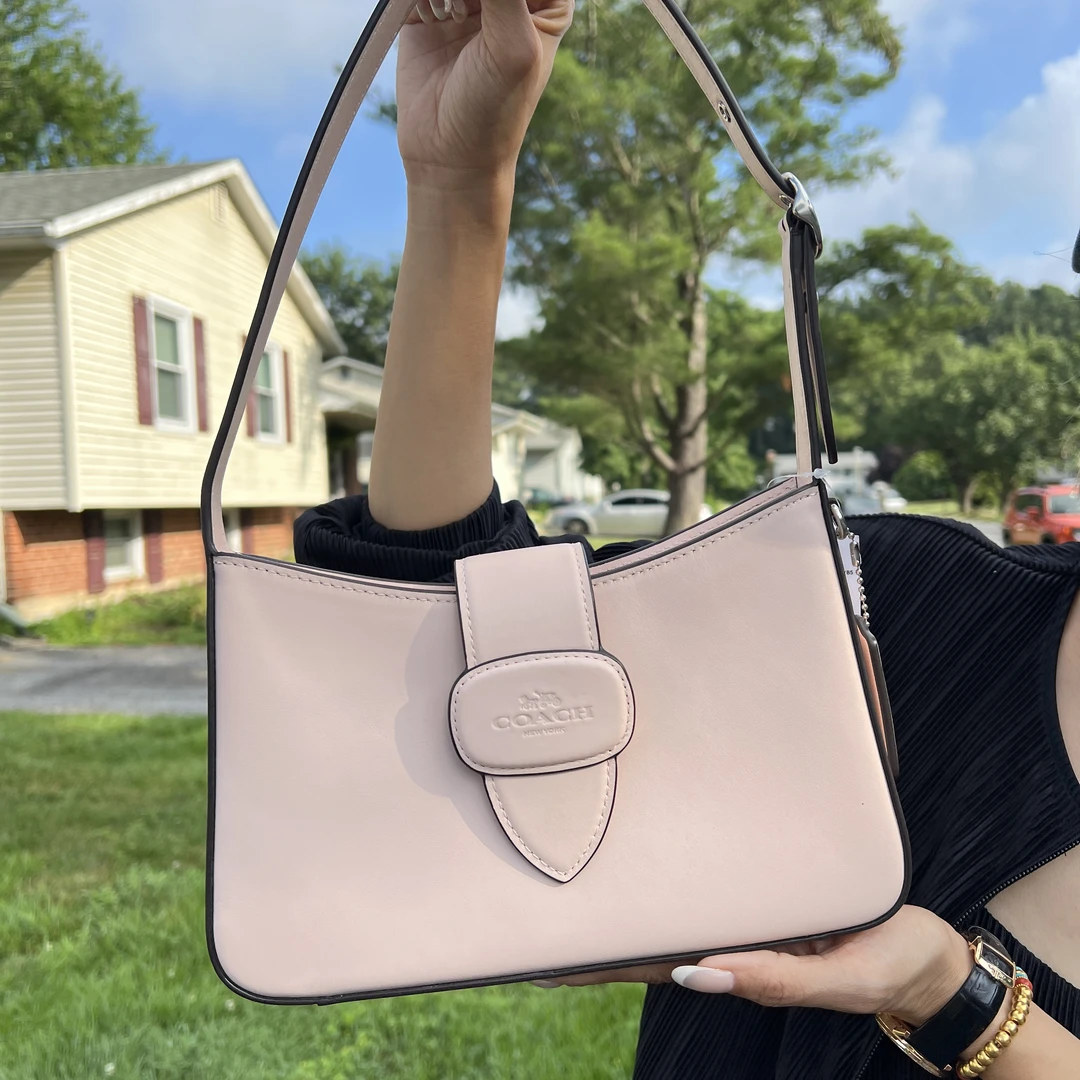 COACH NEW YORK/蔻驰预售Eliza 25粉色中号单肩包手提包腋下包