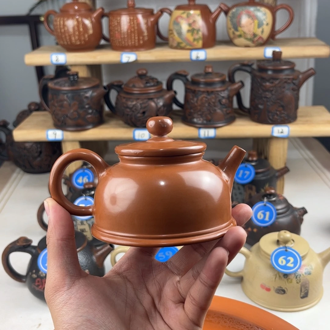壶180cc 建水紫陶全手工制作，老匠人精工精制