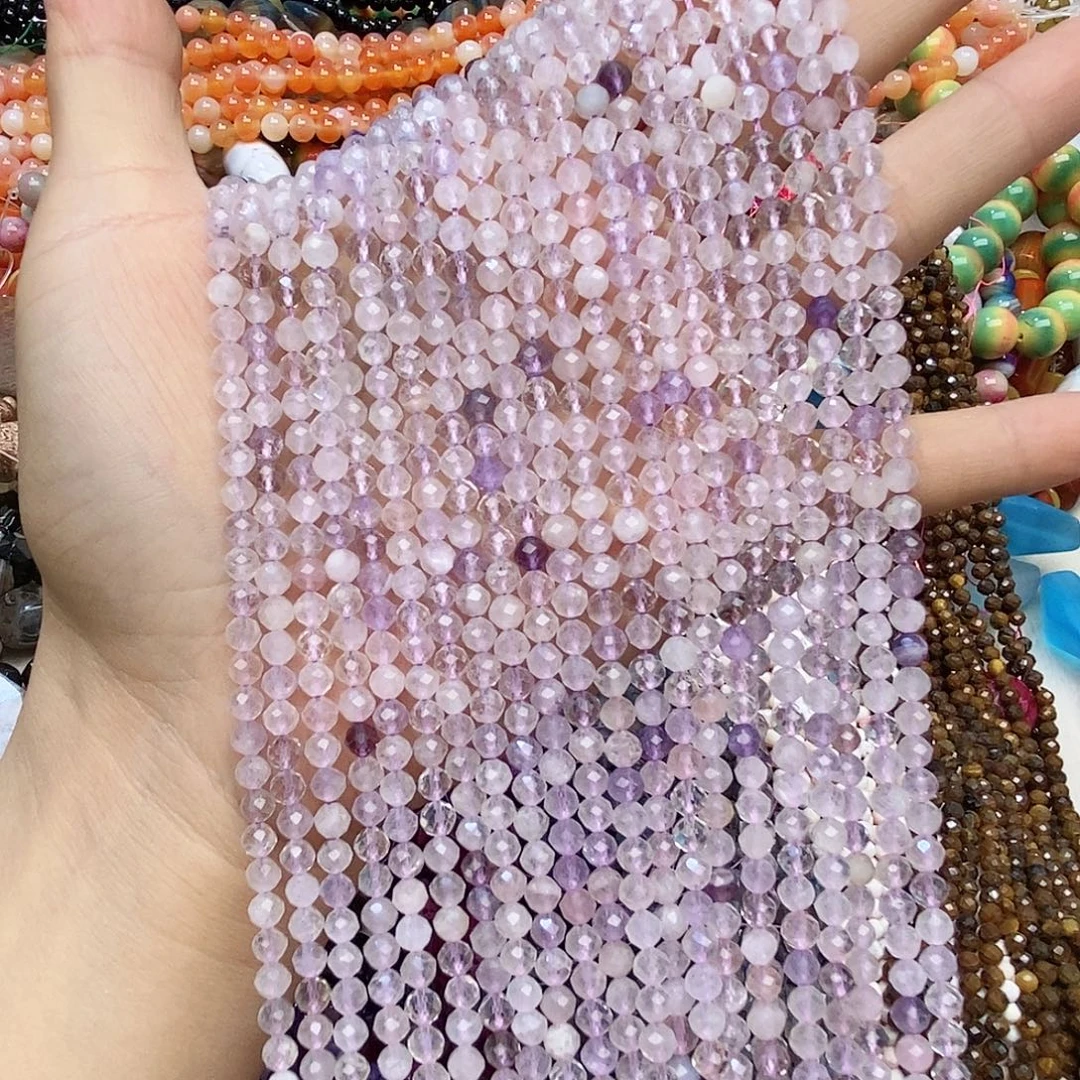 玛瑙/玉髓未镶嵌珠宝半成品卡四紫水两条装