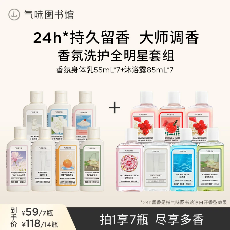 【达人专属】气味图书馆香氛沐浴露留香持久多巴胺身体乳便携礼盒dr