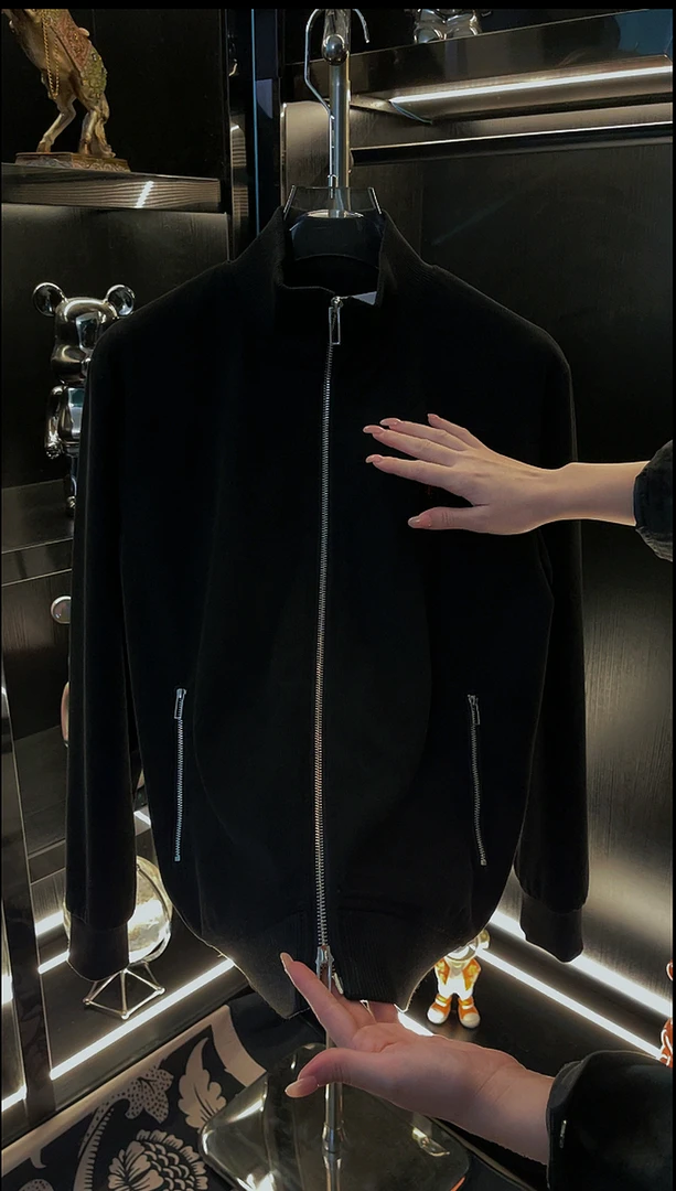 【初壹专属】C1设计师欧洲奢品秋冬情侣款夹克外套006黑红标