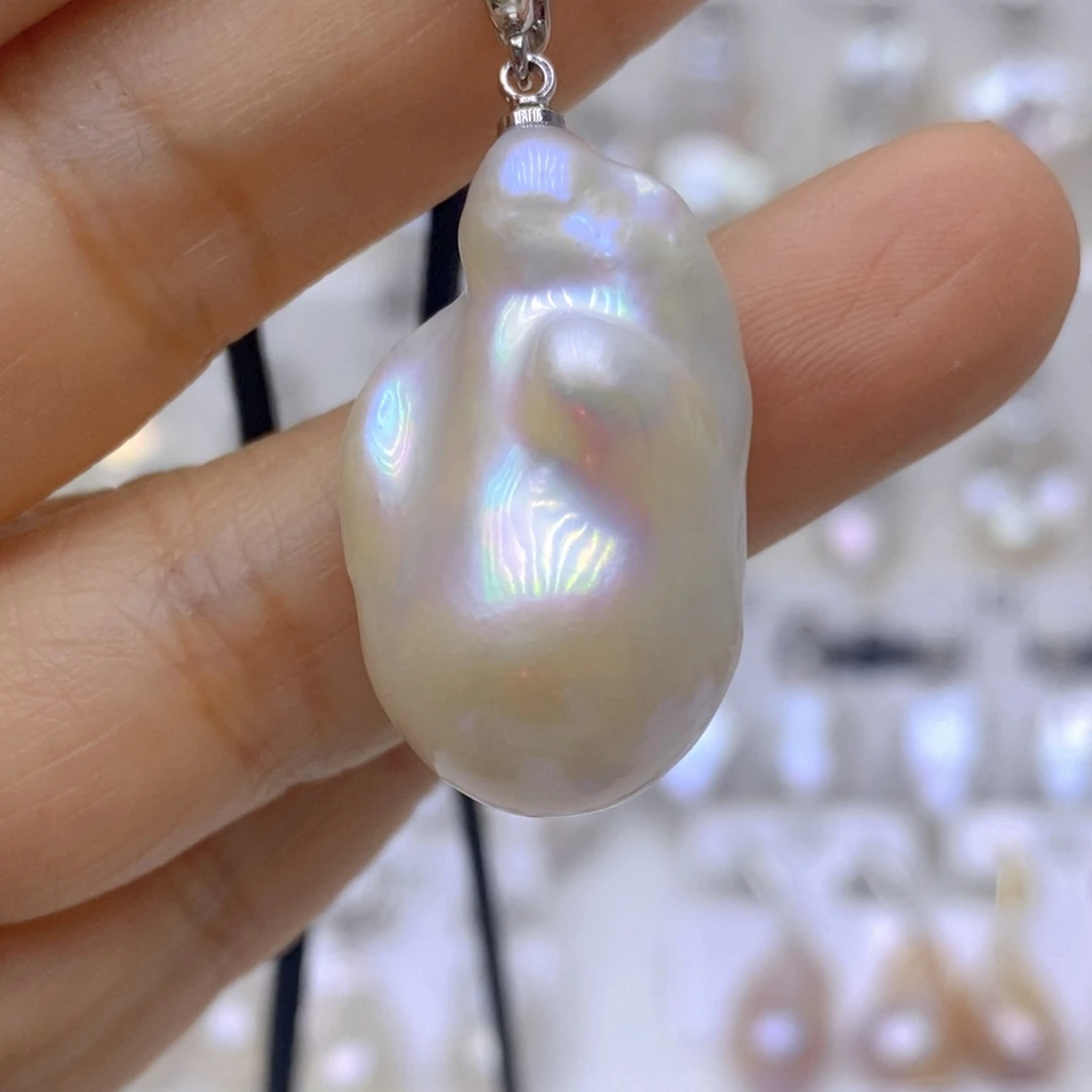 颈饰淡水珍珠银S925镶嵌