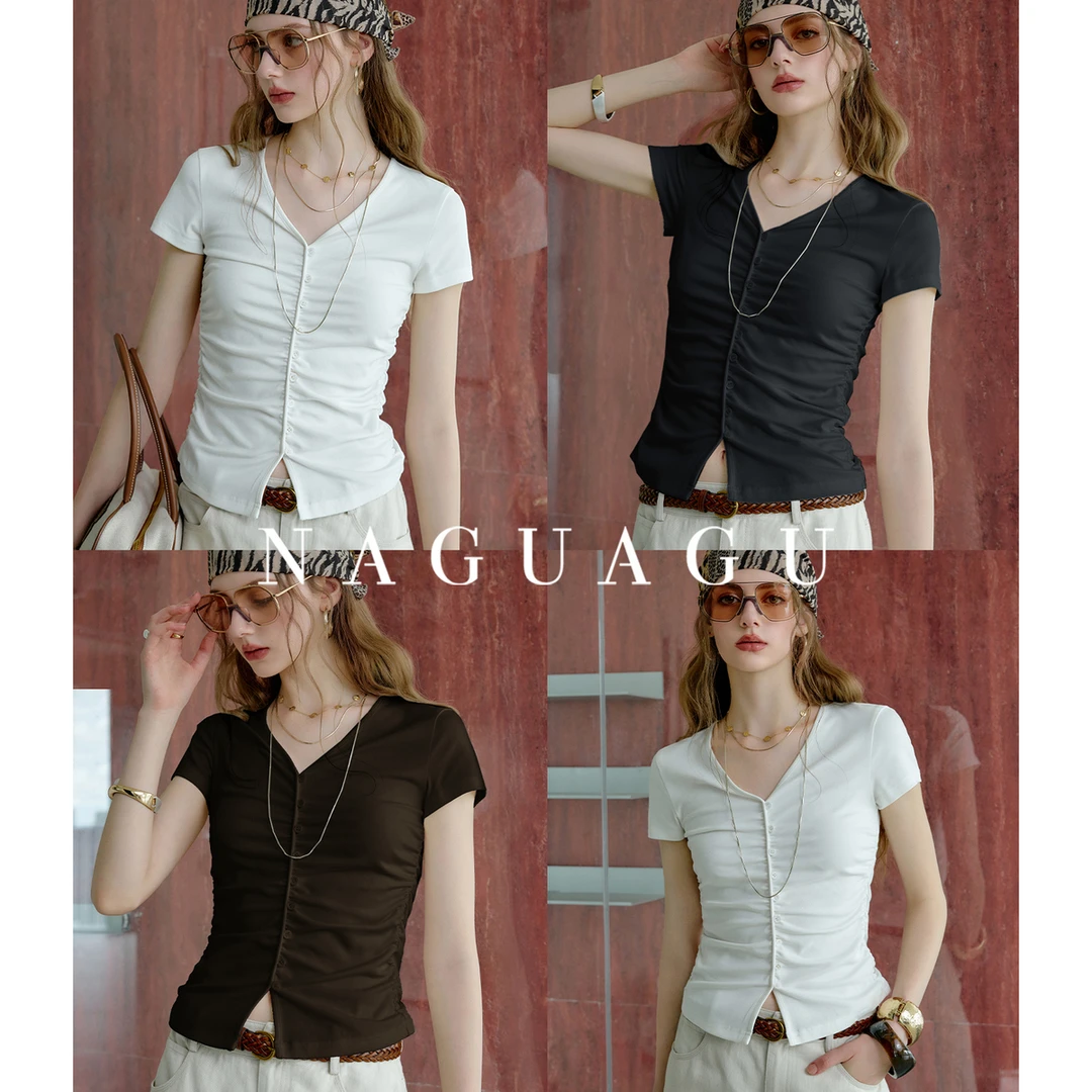 【瘦瘦芭蕾tee】優质弹力长绒棉T恤FY2TX0075-A