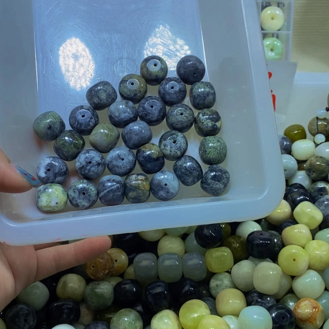 蛇纹石玉未镶嵌毛衣链5