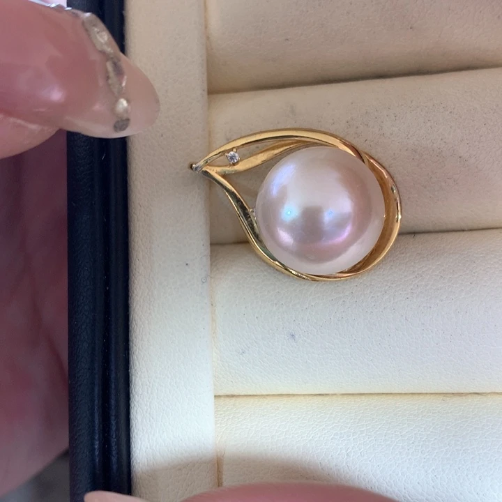 颈饰银S925镶嵌淡水珍珠