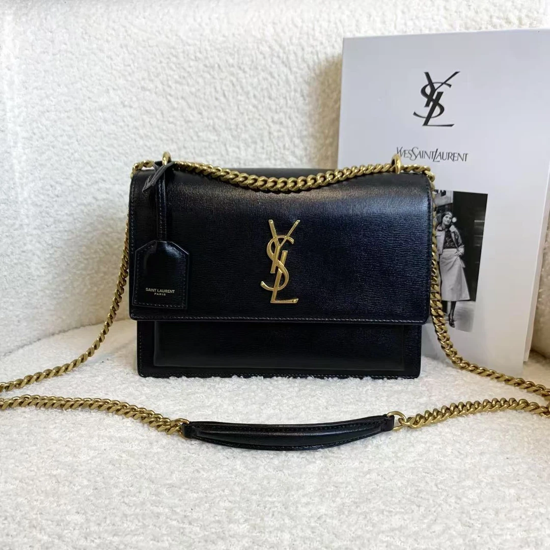 95新 YSL/圣罗兰 壹臻/黑金日落中号 26392979