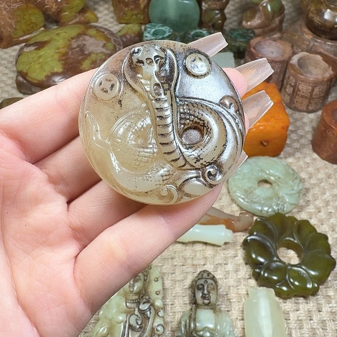 白玉菩提吊坠挂件