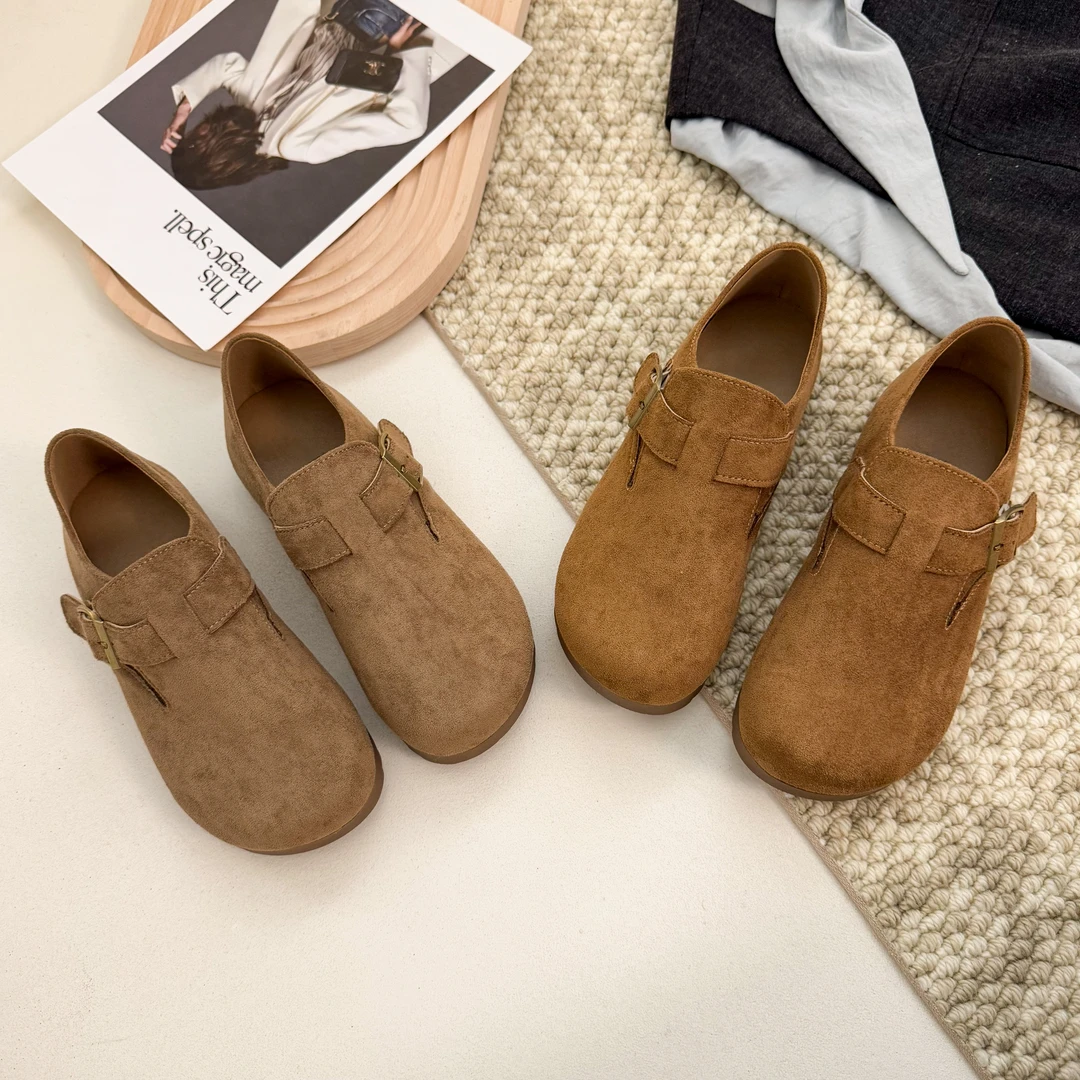 【BY】勃肯鞋女厚底防滑春季新款复古经典一脚蹬懒人单鞋女软底