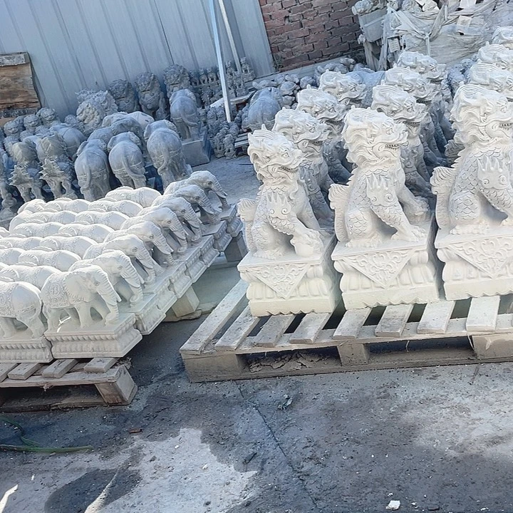 天然青石雕刻精雕石象高20一只