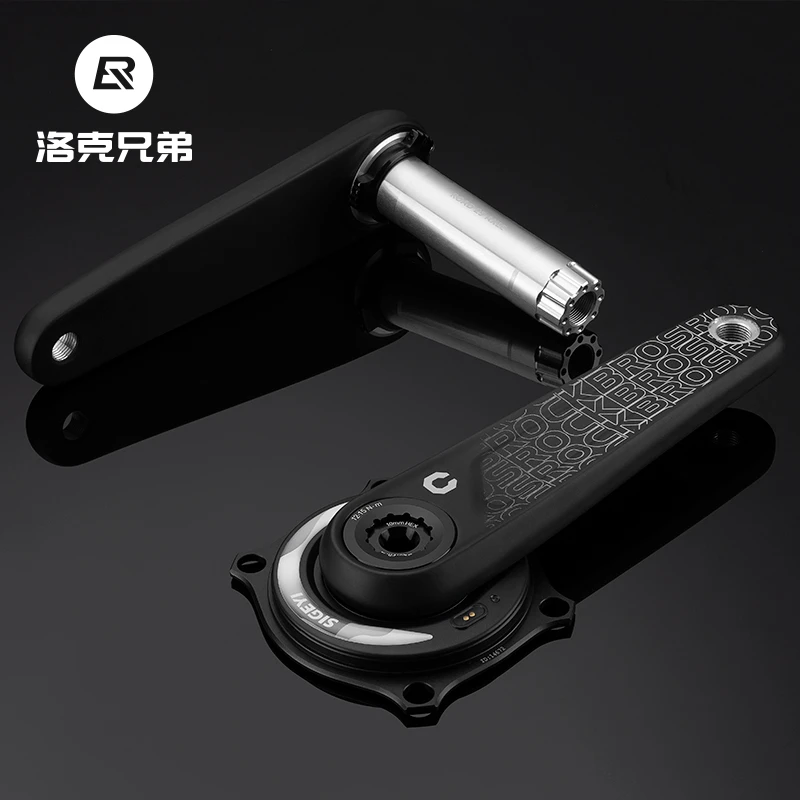 洛克兄弟公路车曲柄碳纤维曲柄DUB轴心轻量化功率计牙盘配件装备