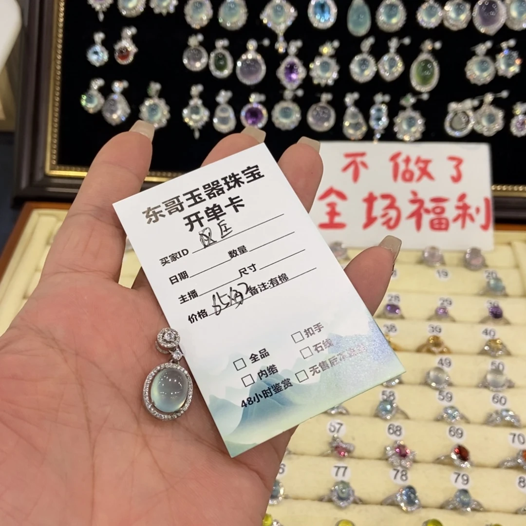 匞***）蛇纹石玉银S925镶嵌颈饰