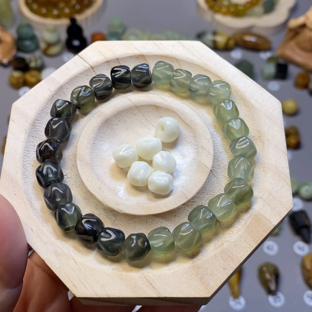 【闪购商品】蛇纹石玉未镶嵌配珠淼***甜