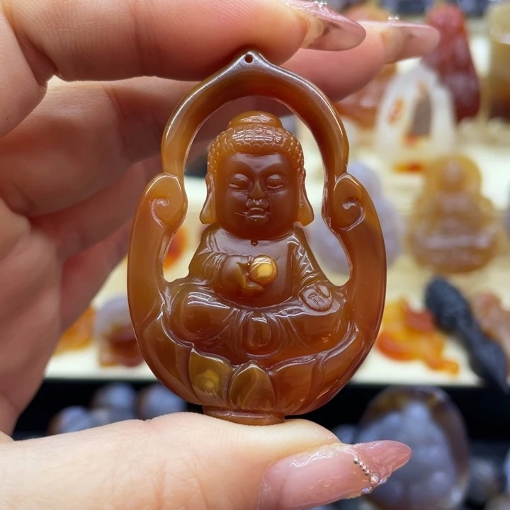 玛瑙/玉髓吊坠(赠链)未镶嵌吊坠