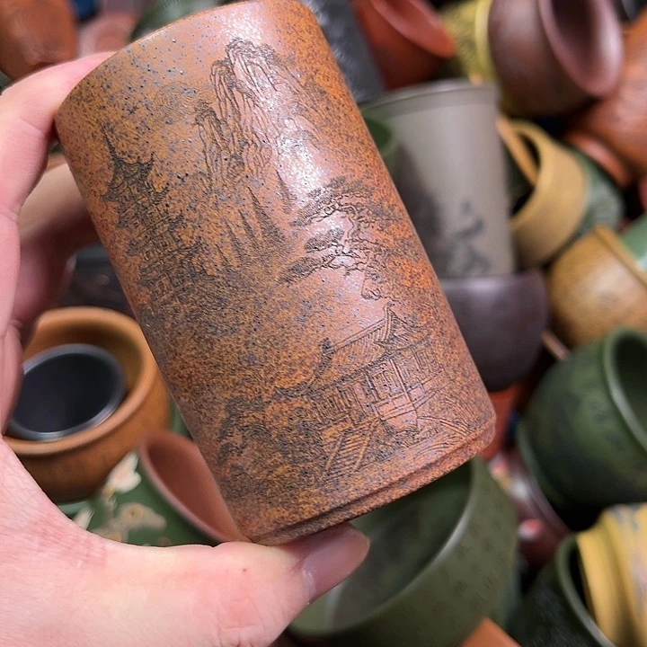 紫砂茶杯全手工紫砂主人杯