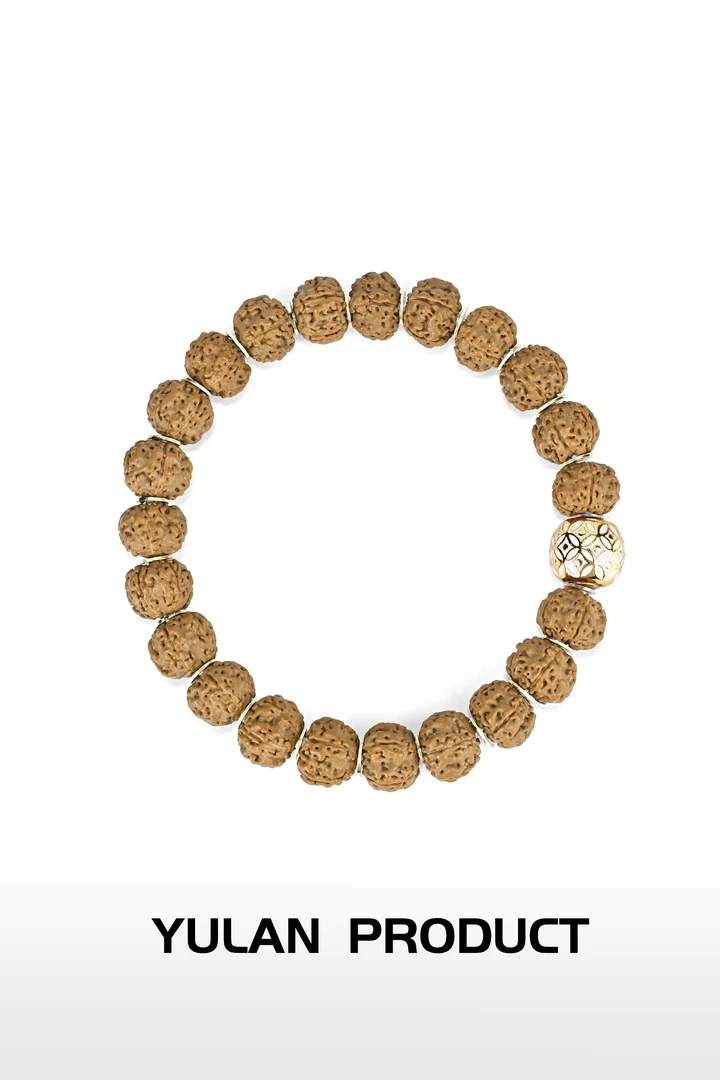 钰澜文玩金刚菩提平细无修头修尾无黄尖10mm左右+金纹旋珠搭配款