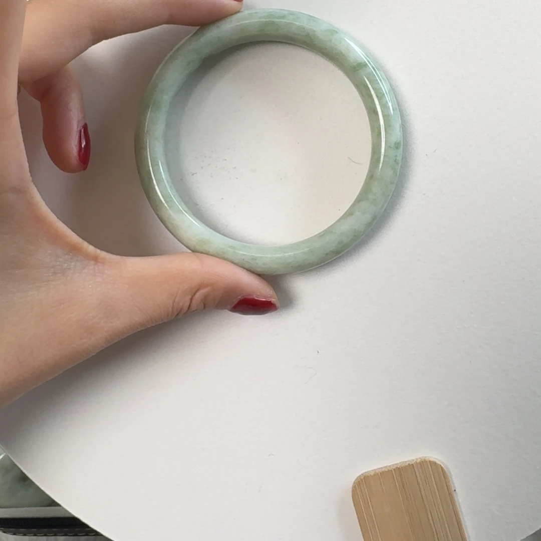 蓝田玉（蛇纹石化大理石玉）手镯未镶嵌小**諒