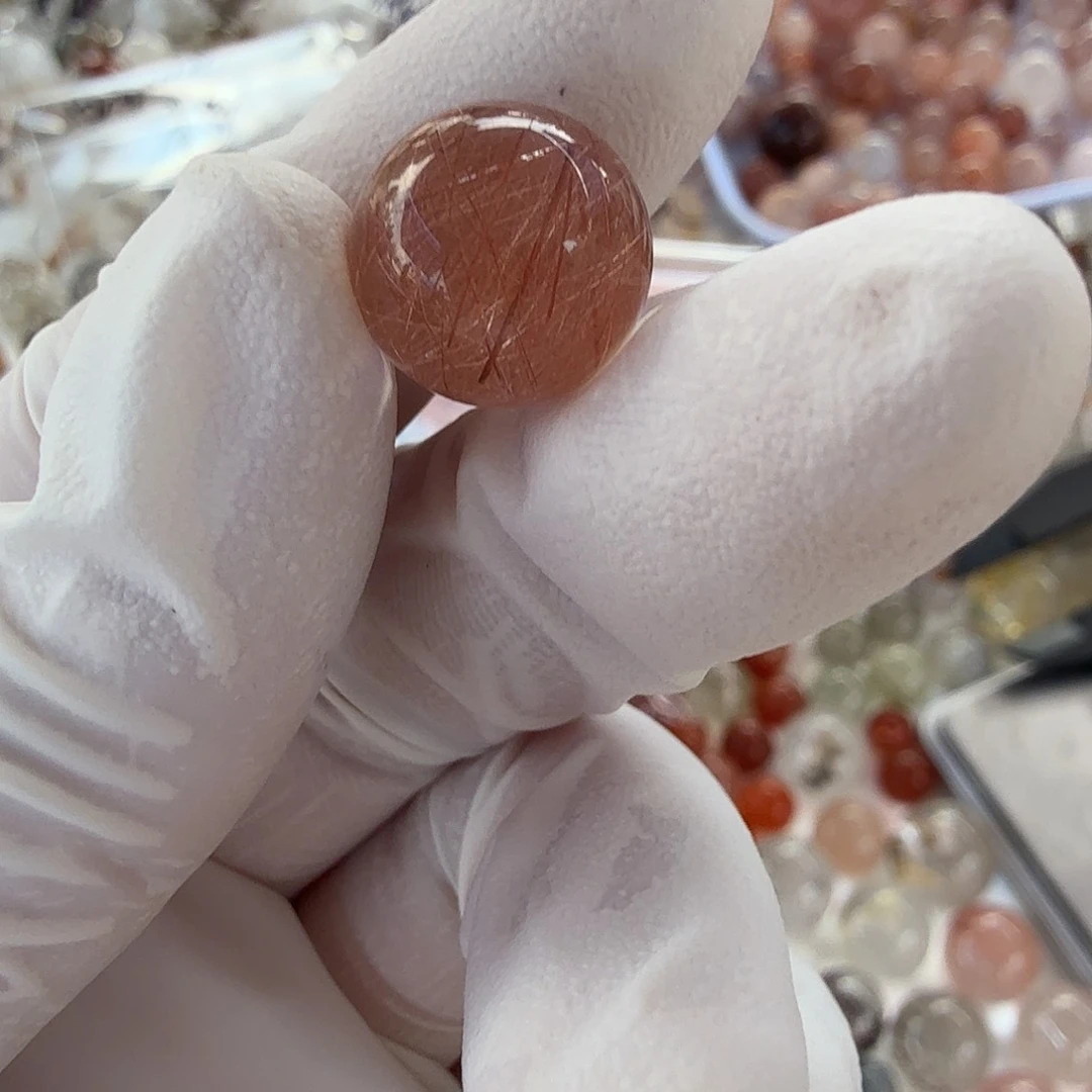 张***～水晶珠宝半成品未镶嵌兔毛12mm定制不退换