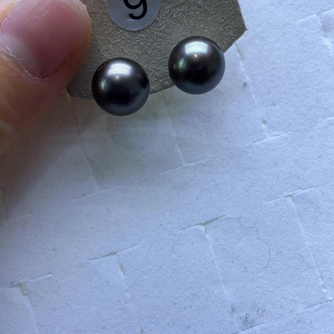 海水珍珠耳饰银S925镶嵌