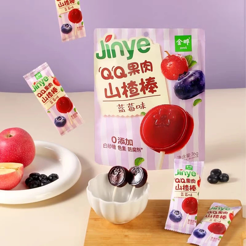 金晔QQ果肉山楂棒76g原汁原味儿童休闲零食小吃商超同款多种口味