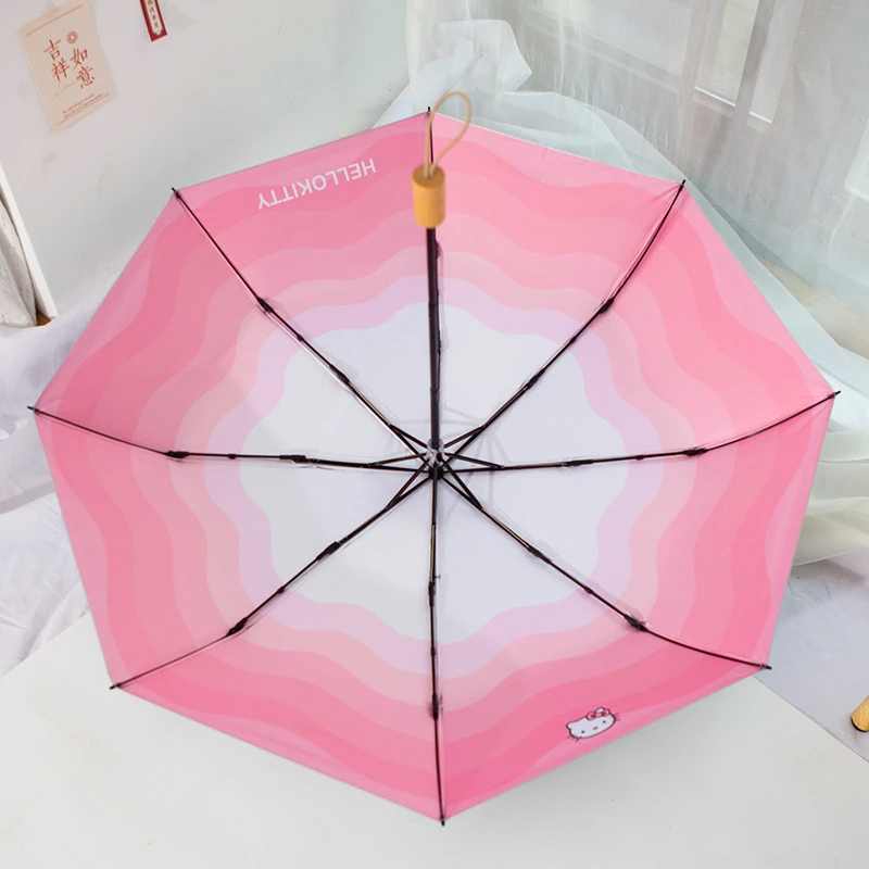 【艺凡】三丽鸥凯蒂猫全自动折叠太阳伞遮阳伞晴雨伞防晒防紫外线