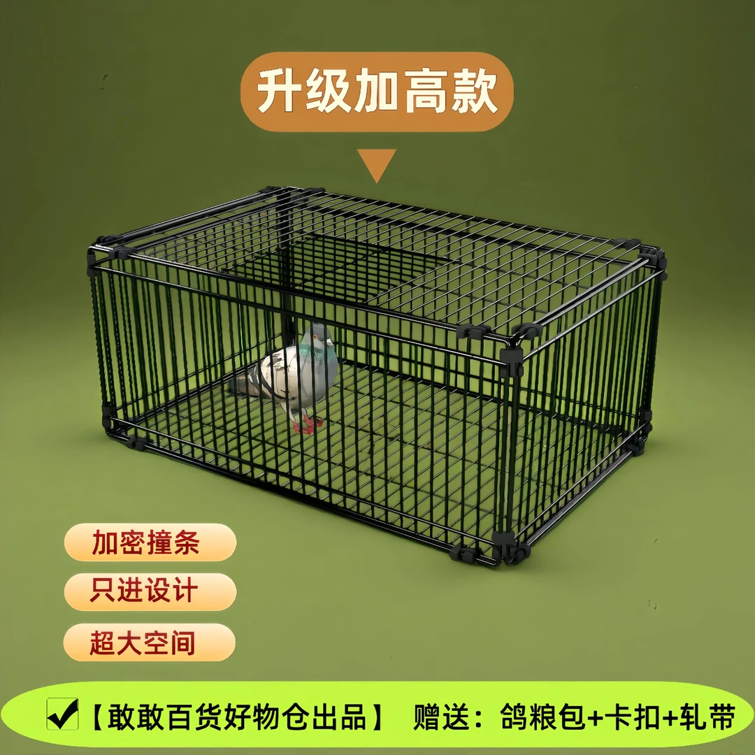 户外养殖有进无出撞门笼活络门自动回收鸽子神器室外鸡笼坚固耐用