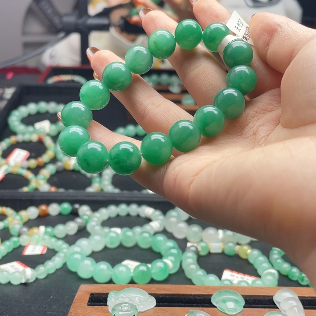 石英质玉（非洲翠）未镶嵌手串