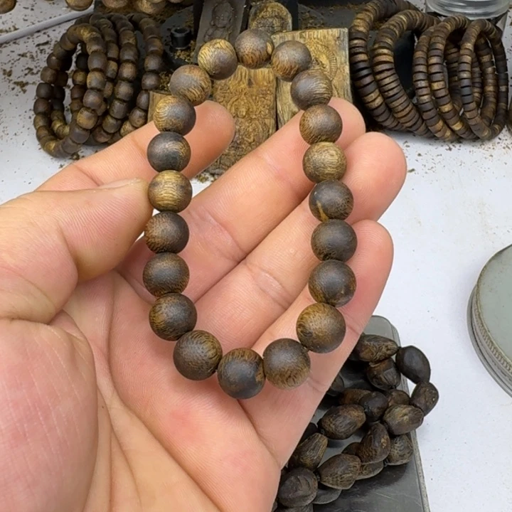 海***身沉香绿奇楠沉香1.0mm9g99分沉高油脂