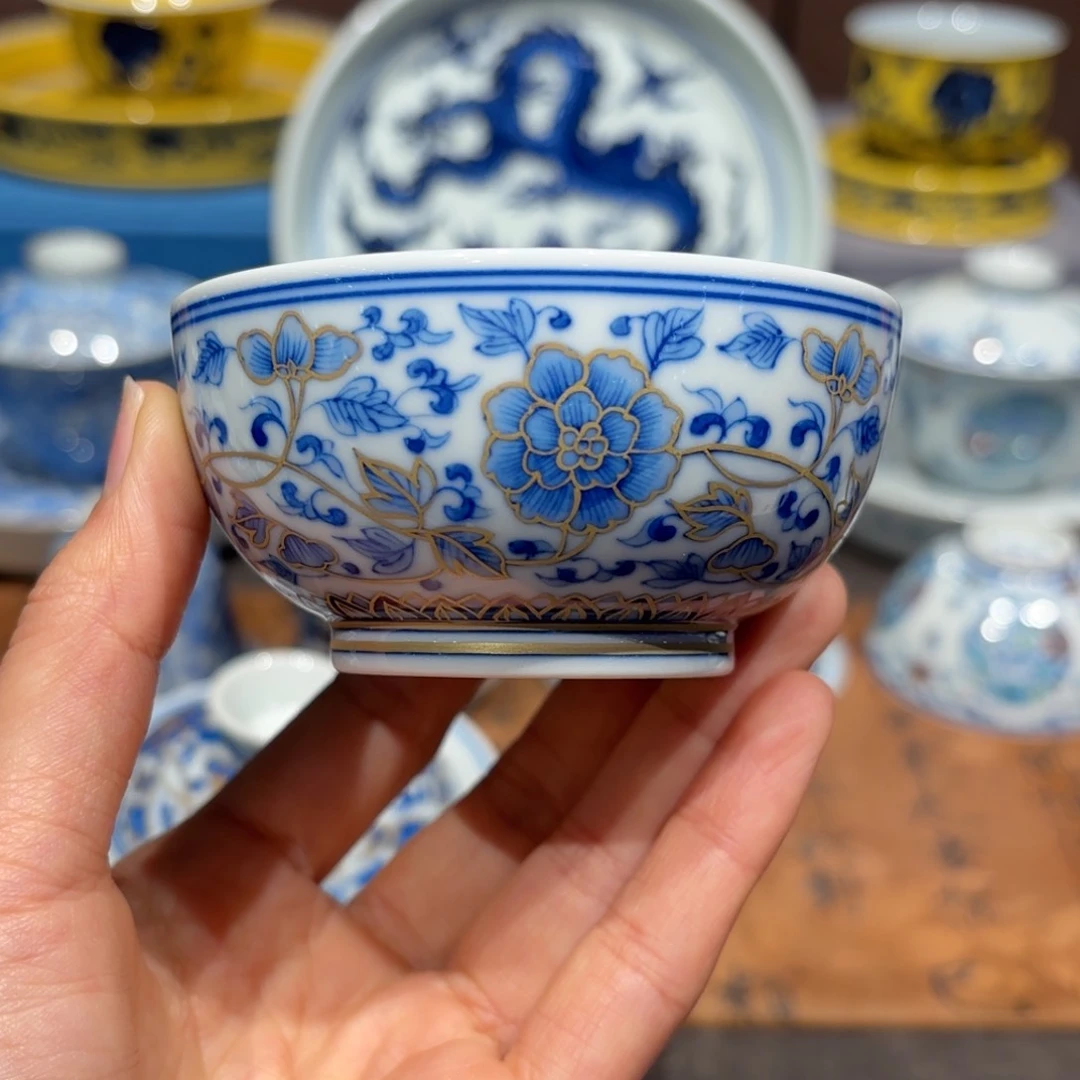 瓷片手工手绘陶瓷茶具