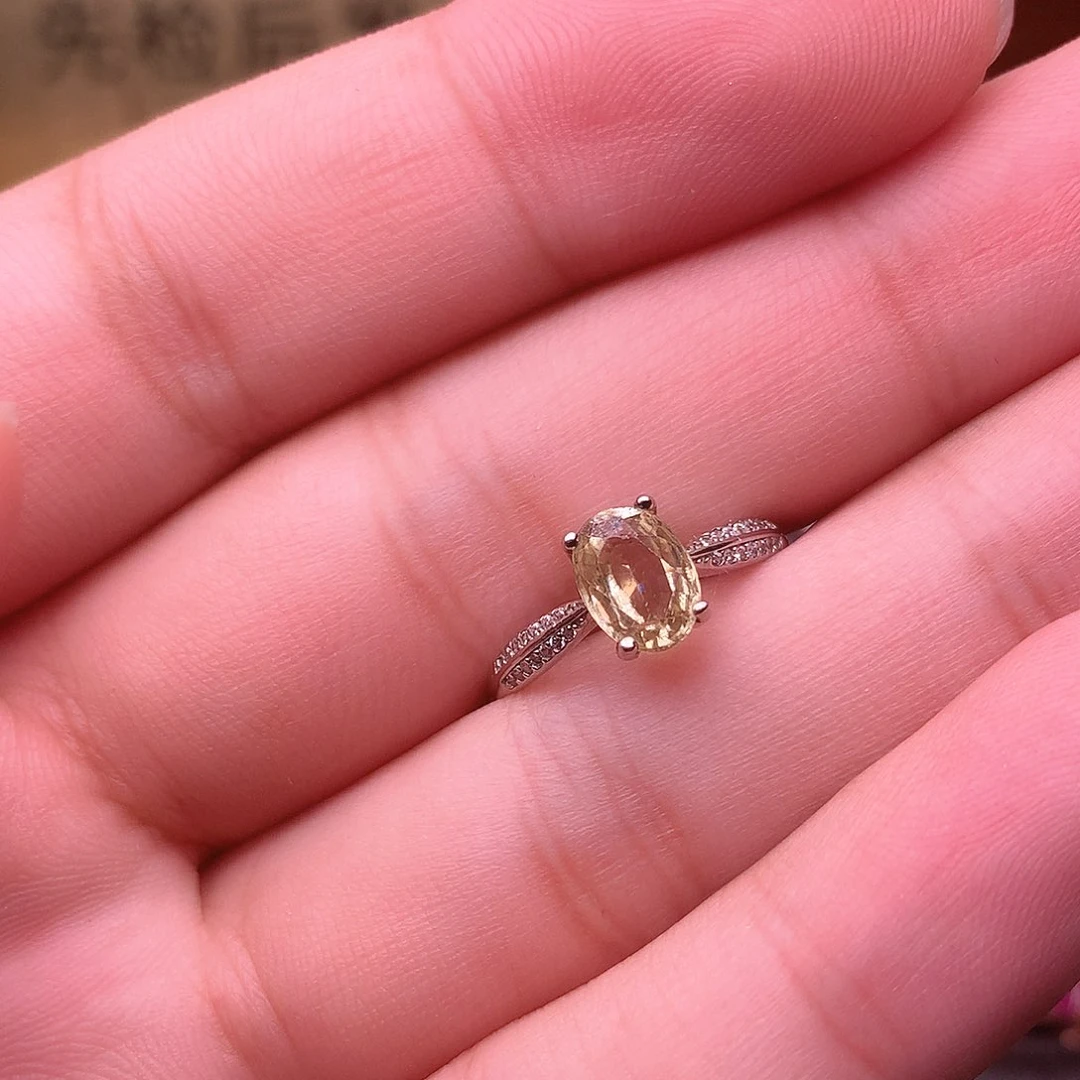 碧玺戒指银S925镶嵌11111