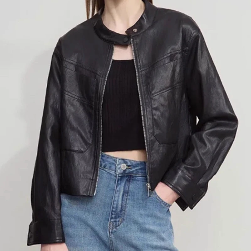 2025春季新款皮衣短款