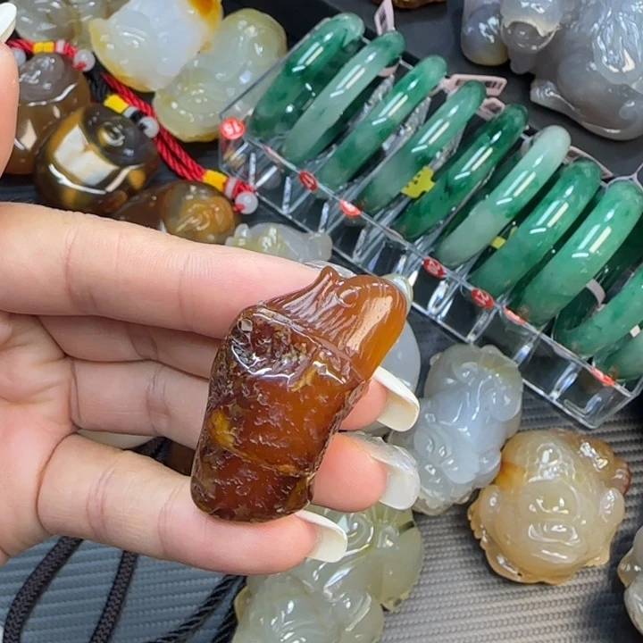 玛瑙/玉髓合金吊坠