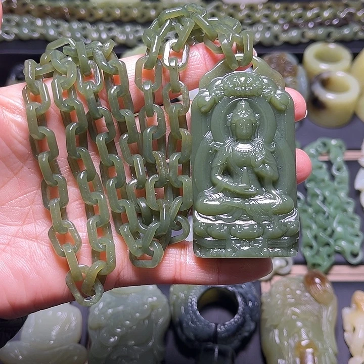 和田玉未镶嵌挂件