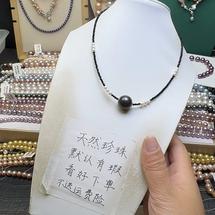 淡水珍珠银S925镶嵌颈饰