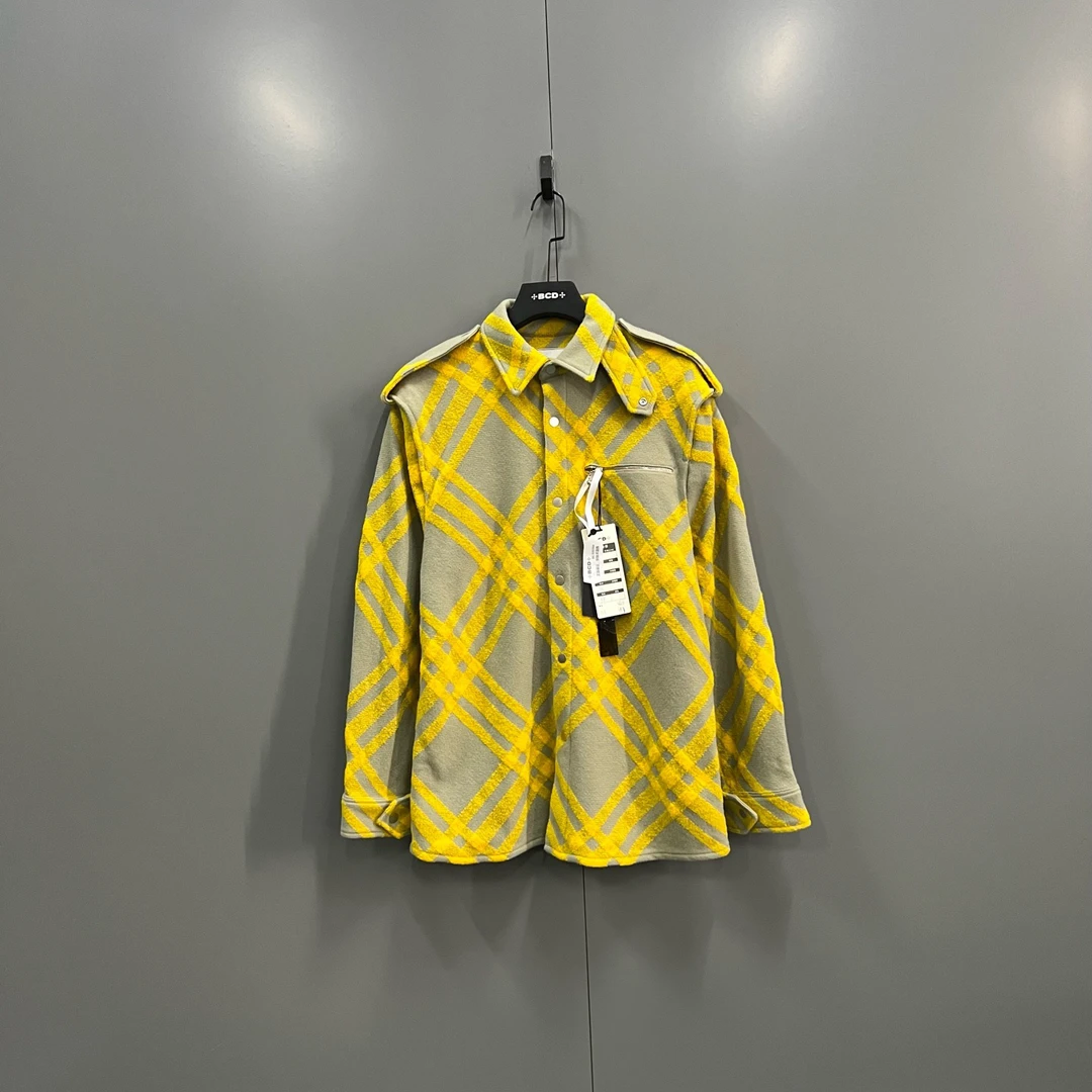 未使用 BURBERRY/博柏利 ab117 020364 拼色抓绒格纹衬衫