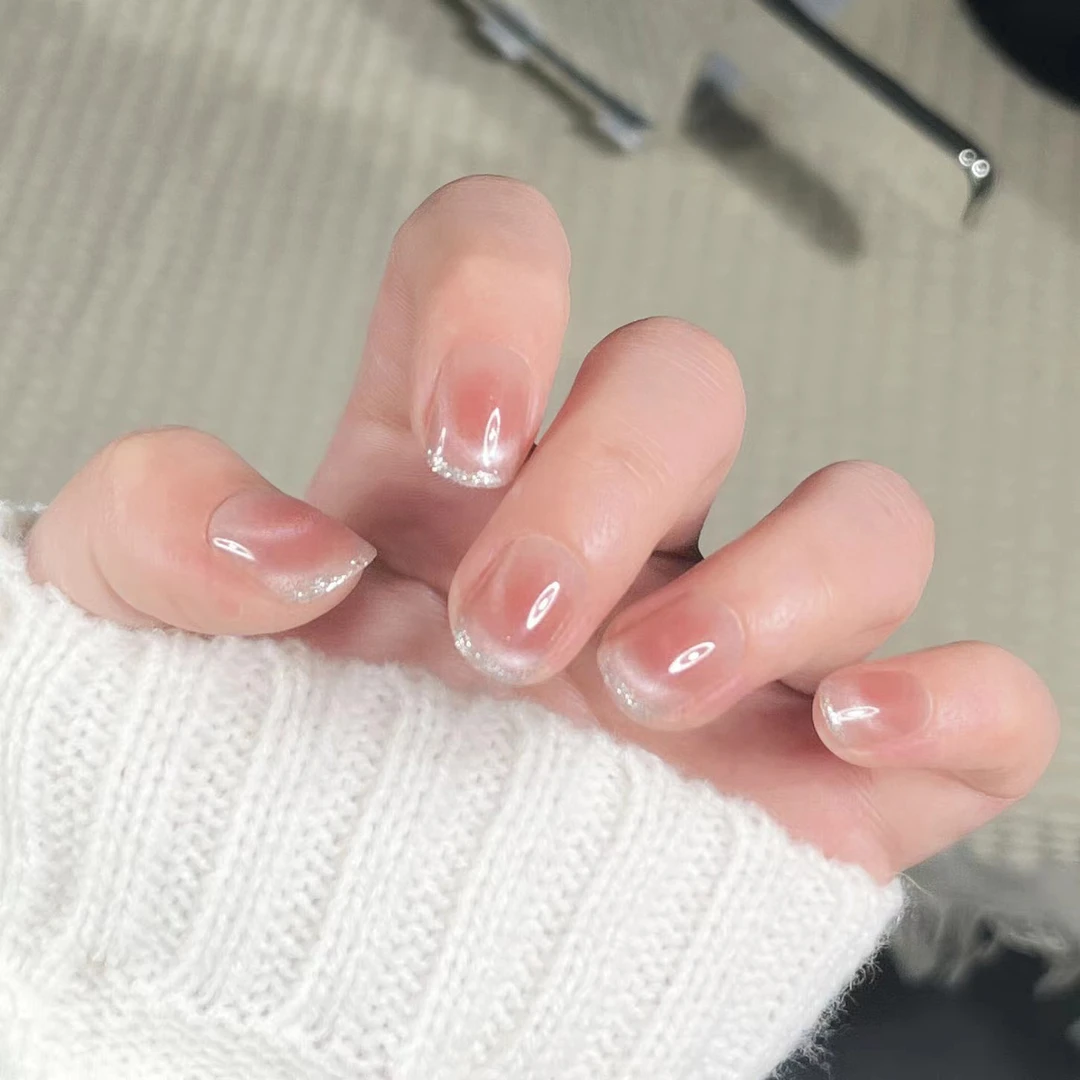 闪粉法式猫眼【短圆】