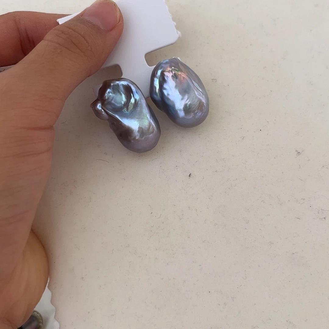 银S925镶嵌淡水珍珠耳饰