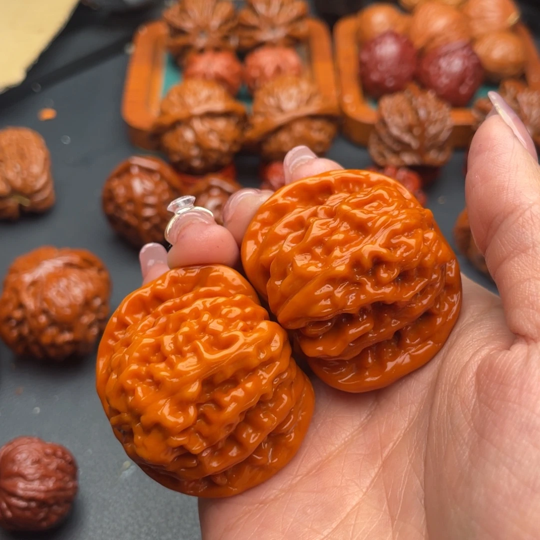 把件文玩核桃四座楼