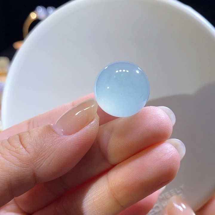 翡翠未镶嵌吊坠(不含链)翡翠冰晴蓝珠卡19.5