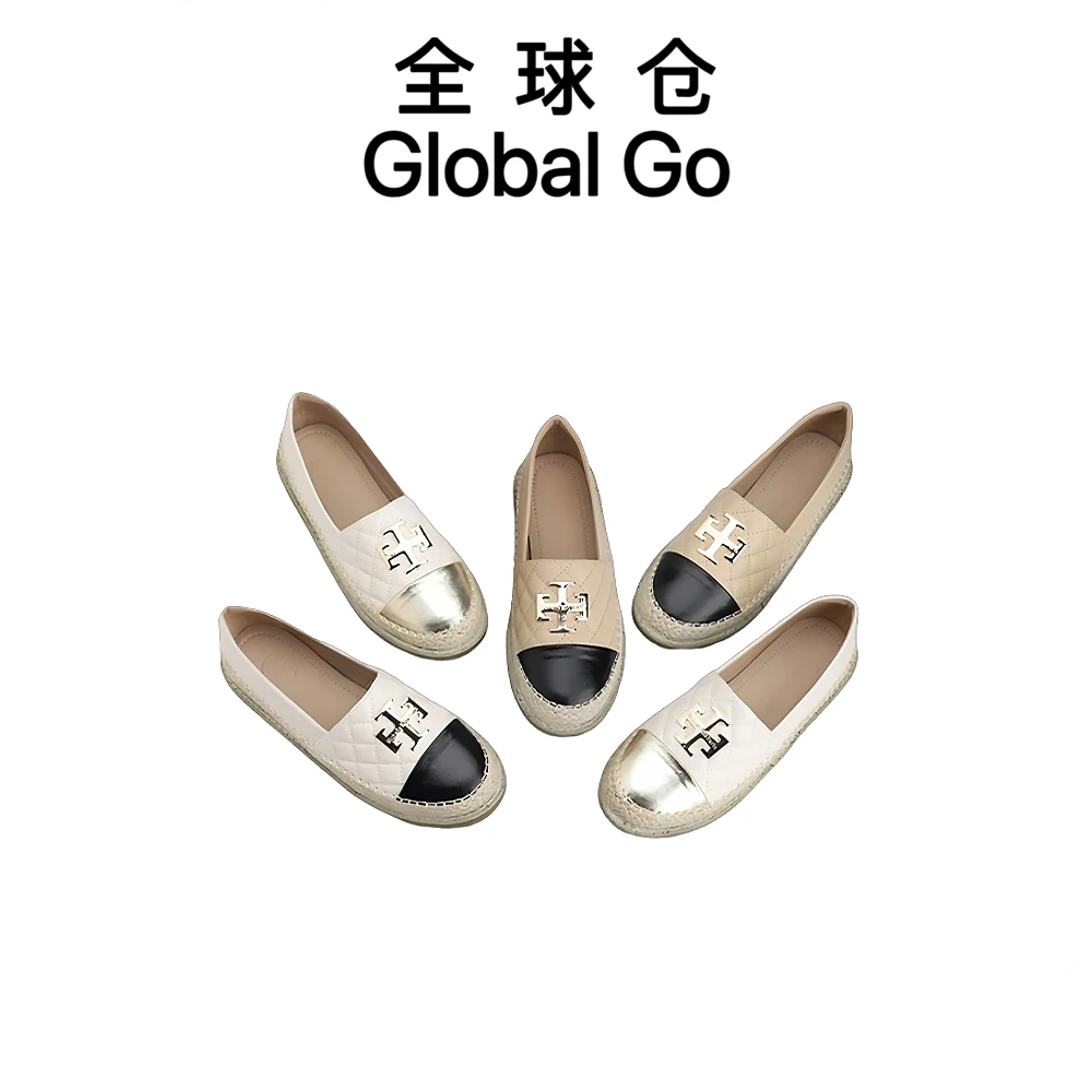【全球仓Global Go】经典金标小香风渔夫鞋一脚蹬舒适防磨脚单鞋