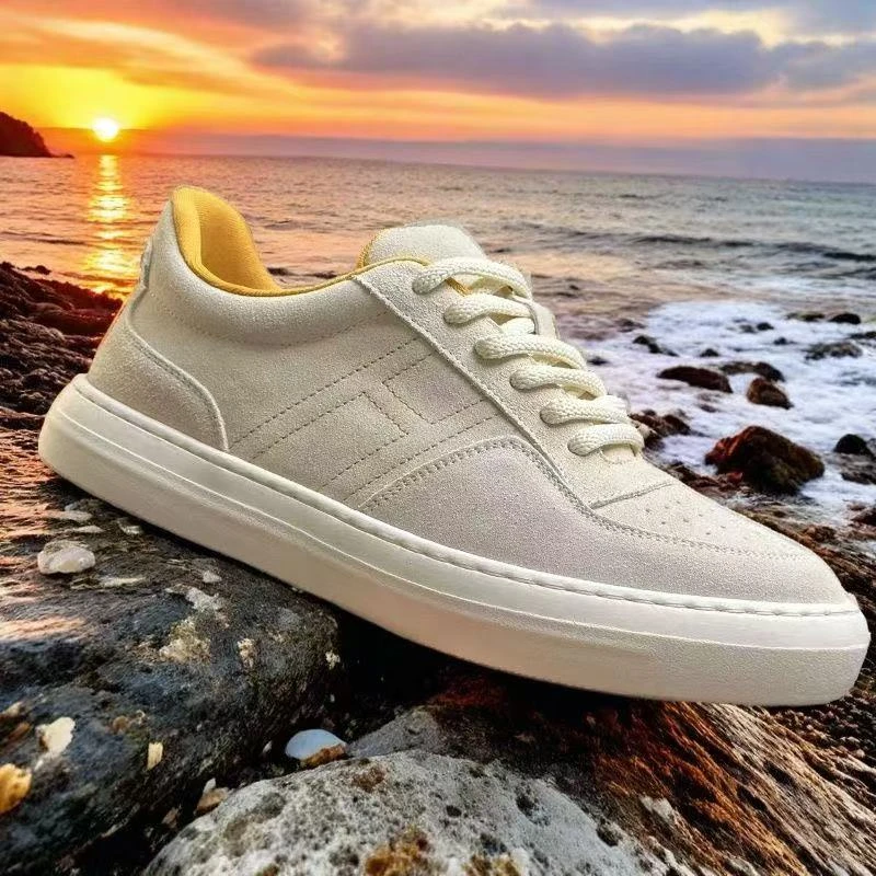 头层牛皮手工2025新款后底板鞋百搭休闲小白鞋男时尚透气低帮