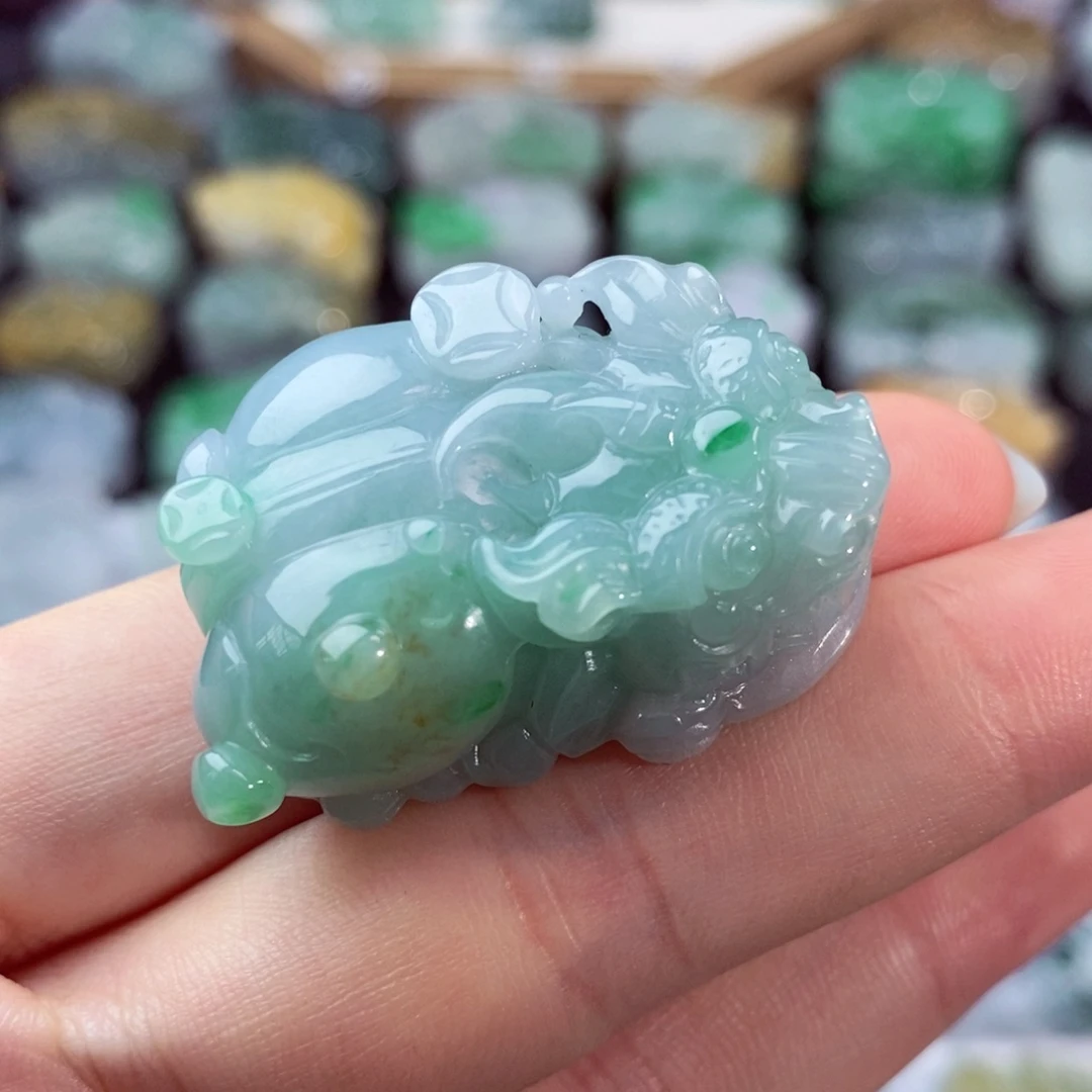 翡翠未镶嵌颈饰天然