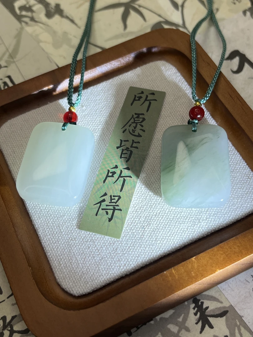 七夕情人节礼物天然无事牌无事发生吊坠项链带绳子d004