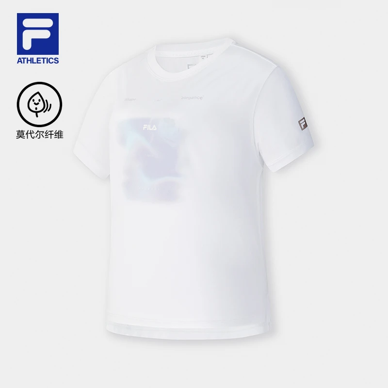 【亲肤细腻小白T】FILA斐乐女新款简约夏日穿搭针织短袖A11W521117F