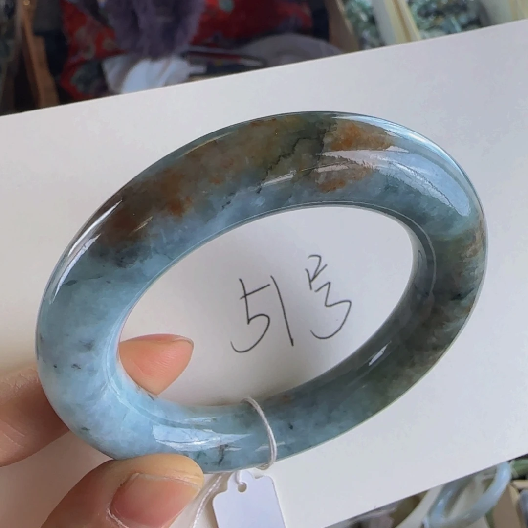 翡翠手镯未镶嵌老坑50.5圈