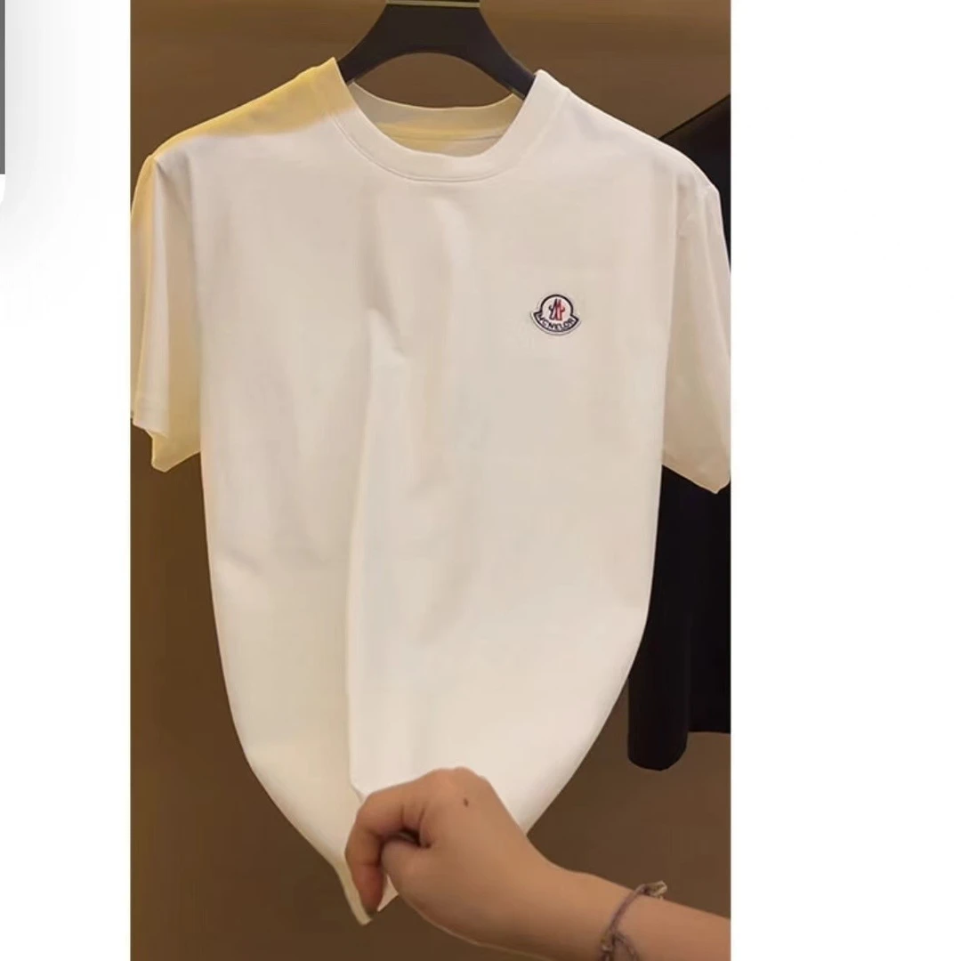 【MK】新中奢男T恤短袖夏季男士白色情侣春夏宽松印花圆领时尚